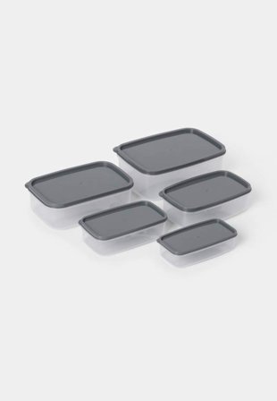 Åhléns Home Matlåda med lock BISTRO, 5 delar Köksförvaring Transparant ONESIZE