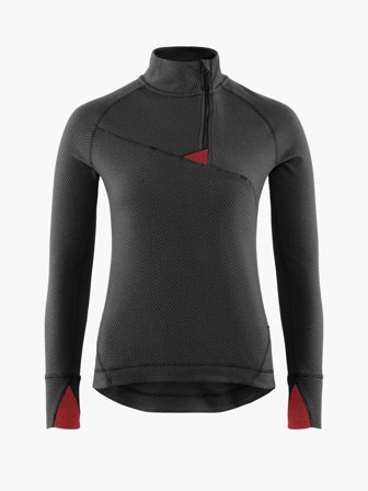 Klättermusen Huge Half Zip Genser Dame - Raven-Burnt Russet - XXS