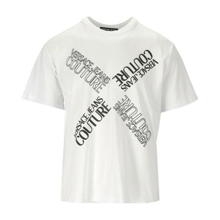 Versace Jeans Couture - T-shirts - Vit - Herr - Storlek: M, Herr, Storlek: M