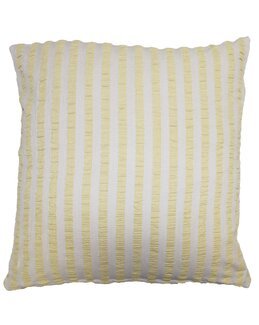 Pudebetræk Polly stribet med bølget bomuld Gul