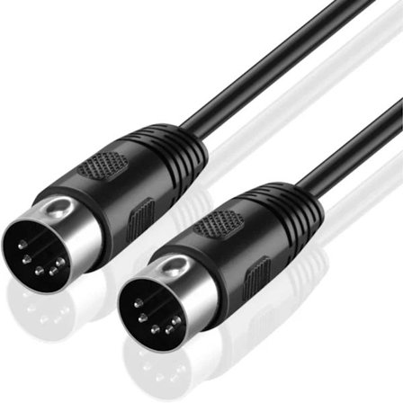 2025 Uusin malli TNP MIDI-kaapeli (0,3 m) - 5-nastainen DIN-uros Audio MIDI - MIDI-liittimeen Liitäntä Jack Plug Johto Musta 0,3 m