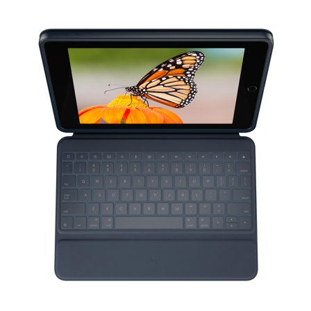 Logitech Rugged Combo 3 - tastatur og folioveske - Storbritannia - klassisk blå Inn-enhet