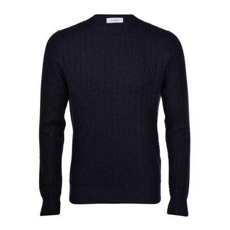 Paolo Fiorillo Capri, Round-neck Knitwear Blauw, Heren, Maat:L