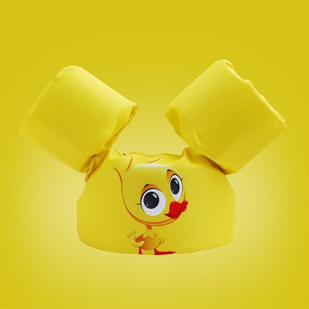 Kelluntaliivit käsivarsinauhoilla uimaharjoitteluun lapsille 2–6 vuotta, 10–25 kg (Pieni keltainen ankka)