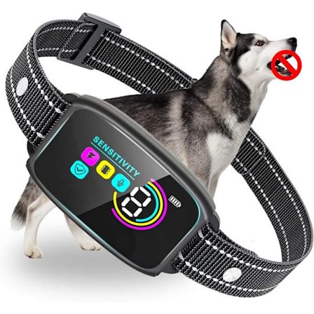 Smart Ultralyd Hundetræner – Anti-Gø Halsbånd med Stød, Vibration & Lyd, 8 Justerbare Følsomhedsniveauer