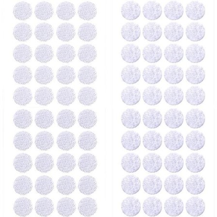 Runde klæbemærker, 200 stk. 15 mm runde ridsemærker til hjemmet, skolen, kontoret DIY 100 par hvide