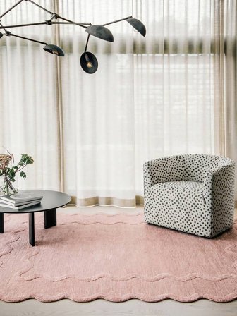 Dywan Wełniany Clara Pudrowy Róż Oeko-Tex