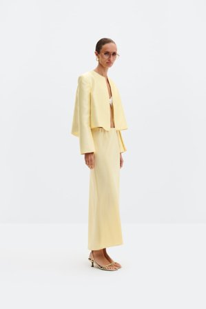 Malina - Aubree midi skirt - M - Light Lemon
