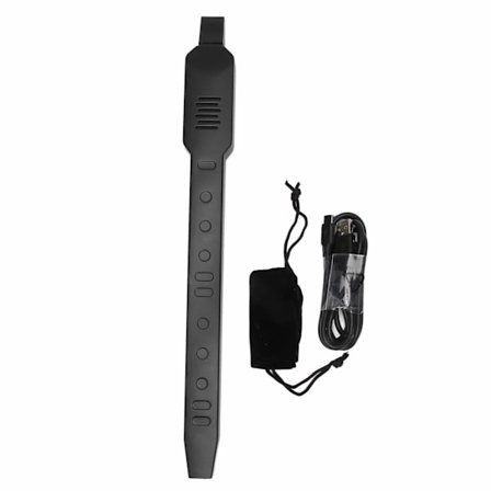 Digitalt blæseinstrument med indbyggede 10 musikalske toner, mini elektronisk blæseinstrumentsæt med aftageligt mundstykke og batteri