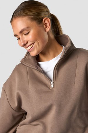 ICANIWILL - Nimble 1/4 Zip Autumn Brown - Dames - sportkleding van ICIW