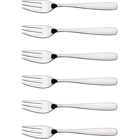 Essentiella dessertgafler, rustfrit stål