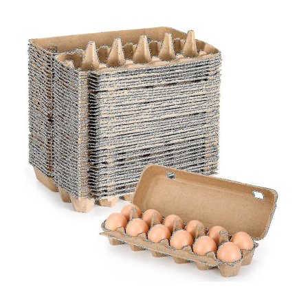 20 stk. Æggebakker af pap Blank papirmasse Æggebakker En dusin Æggebakker Container Tomme æg