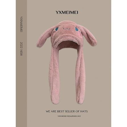Kawaii Sanrio Hat Cinnamoroll -lisävarusteet Söpö pehmohattu Pysy lämpimänä Pupuhattu Korvat ylös Pehmolelu lapsille Tytön talvihattu A pink