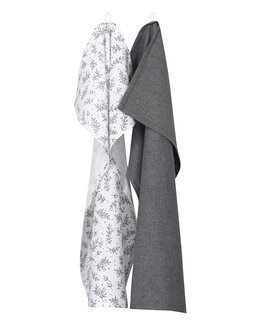 Kökshandduk Flora 2-pack Grå - Kök - Classic Textiles
