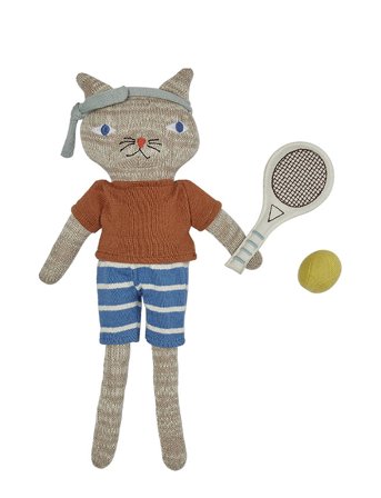 OYOY MINI | Polly Cat Tennis Doll | 32.5X18.3X5.3CM