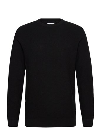 Recycle Structure Knit Jumperrecycle Structure Knit Jumper Black Lindbergh