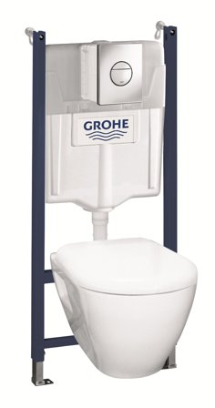 Grohe Solido Compact WC-fixtur krom, 4-i-1, Badrum