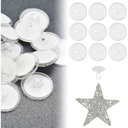 50 stk. Loftkroge Selvklæbende Krog 20mm Plastikkrog Uden Boring Krog Loftmontering Selvklæbende Vægkrog Loft Ophængningskrog Shibaod