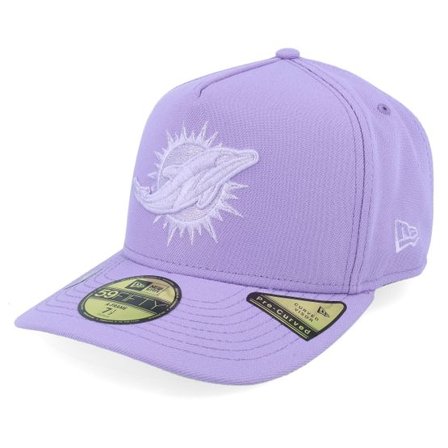 New Era - NFL Lila fitted Keps - Miami Dolphins 59FIFTY Color Pack Purple A-frame Fitted @ Hatstore