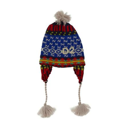 Dsquared2, Beanie Blauw, Heren, Maat:ONE Size,wol
