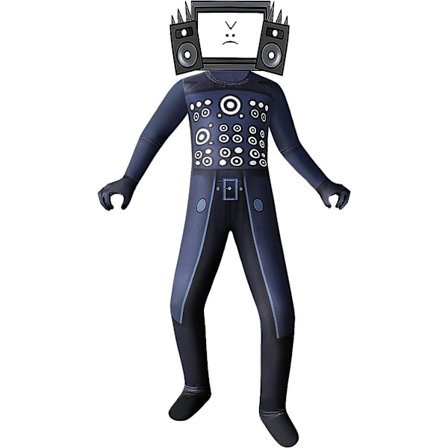 Halloween skräckspel 3D TV man toalett man helkroppsstrumpa cosplay monitor man