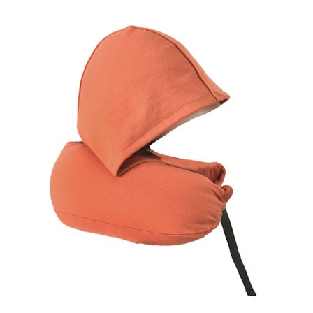 Hoodie Rejsepude Hætte Nakke Pude Justerbar Ergonomisk Rejse Nakkepude til Flyrejse Nakkestøtte Søvn U Type Orange