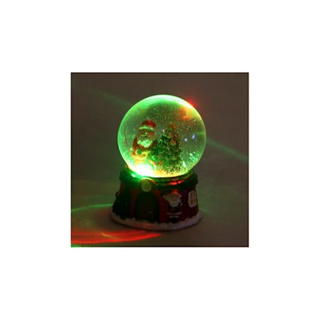 Åttkantig Speldosa i Trä med Tomte Dekoration[D]