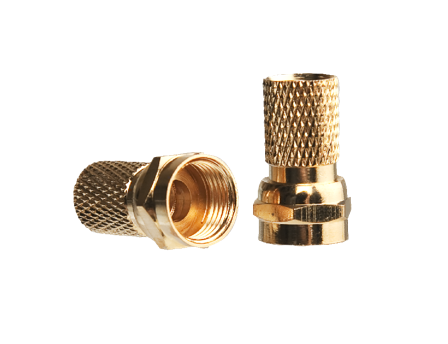 SUPRA 1011001110 F-kontakt hann, gullbelagt, Radio & audioutstyr