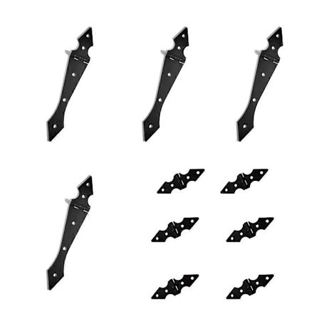 (36,5 mm 6 stk. + 100 mm 4 stk.) Dørhengsel Porthengsel Rustfritt stål Svart Solid