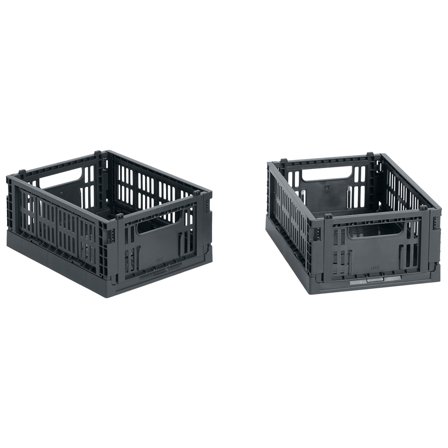 HAY Colour Crate Mini oppbevaringsbokser 2 stk, charcoal