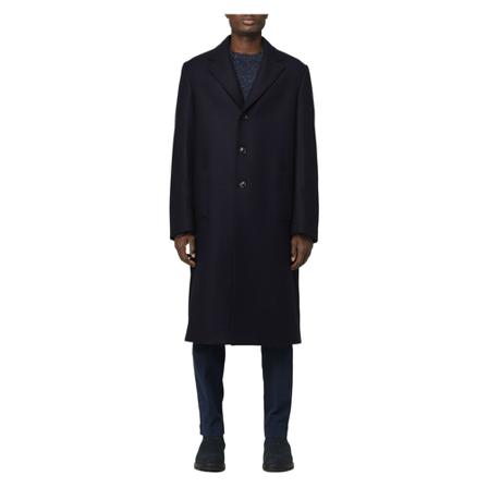 Mauro Grifoni Single-Breasted Coats Blå, Herre Uldfrakker