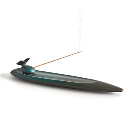 Sommerfugl Keramisk Røgelsespindholder, Minimalistisk Brænder med 2 Huller Askeopsamler, Meditation Yoga Spa Afslapning Boligindretning