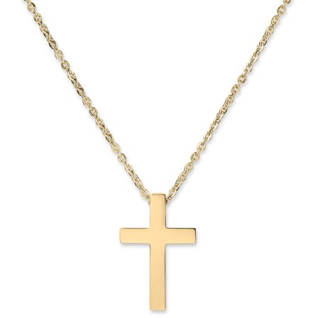 Classic Gold-Tone Cross Necklace for Men - Cross necklaces
