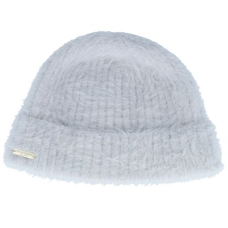 Seeberger - Grå cuff Beanie - Angora Light Grey Cuff @ Hatstore