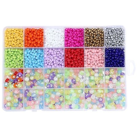 Bogstaver perlesæt gør-det-selv-armbånd smykketilbehør Løse perler til gør-det-selv-håndværk