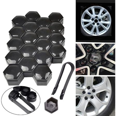 17 mm møtrikbeskyttere, 20 stk. 17 mm bolt møtrikhætter, sekskantede beskyttelseshætter til hjulmøtrikker, universelle 17 mm bolthætter—yux