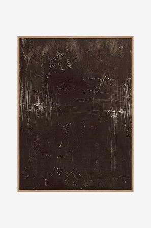 Malerifabrikken - Alkuperäismaalaus Simple Living 2, mukana kehykset - Musta - Taulut - 90X120 - - Homeroom