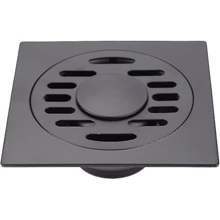 Svart - Golvavlopp för dusch Anti-lukt Golvavlopp i rostfritt stål Badrumshandfat Golvavlopp Tvättmaskin Toalett Dusch Kök Golvavlopp (tvätt