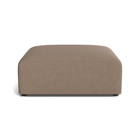 Soma Pouf Hocker in Dunkelbeige Loop-Struktur, moderner Sitzpouf mit hohem Komfort, quadratisches Design, 43cm, elegantes Möbelstück