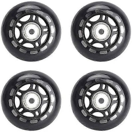 /NN/4-pakning Inline Skate Hjul Innendørs/Utendørs Erstatningshjul med Kulelager 70mm, Svart