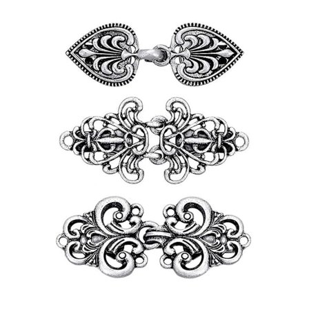 3 kpl Huivi Kaulus Klipsi Napit Retro Design Neulepuseron Neuletakin Klipsit Galvanoidut 3 Tyyliä Huivin Sulkimet Soljet Vaatteet DIY Tarvikkeet