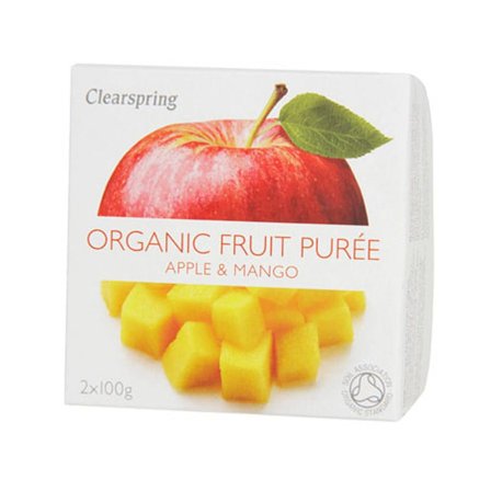 Clearspring Frugtpuré æble, mango Ø 200 g, Helse & Madvarer, Madvarer, Konserves