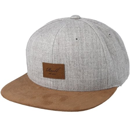 Reell - Suede Heather Light Grey Snapback Snapback Grey Cap - @ Hatstore