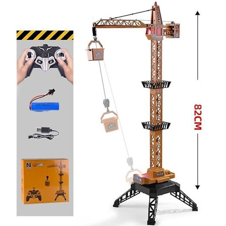 Fjärrkontroll ingenjörsfordon modell dumptruck grävmaskin bulldozer kran Rc bil för pojkar födelsedagspresenter(rc kran)