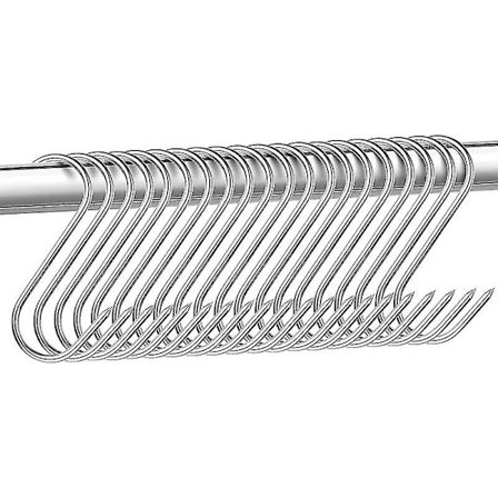 15 Pak Slagterkroge Rustfrit Stål 15cm Slagterkroge S-formede Kroge Til Badeværelse Soveværelse Kontor Køkken Butik Kød Arbejde