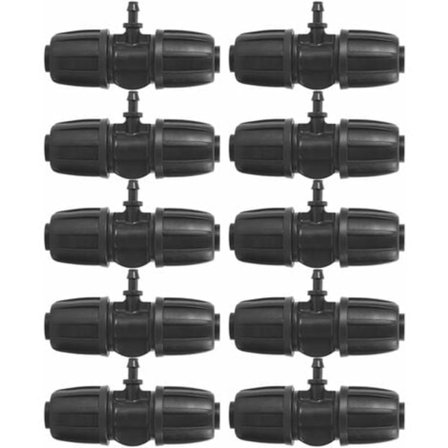 TS-0 Högkvalitativa Delar 16mm till 4/7 T-koppling Taggar Trädgårdsslangskoppling för PE-slangbevattning