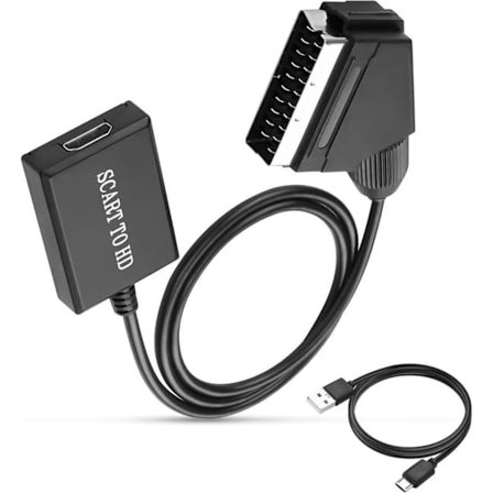 SCART til HDMI Konverter, 1080p konvertering med lyd- og videosupport