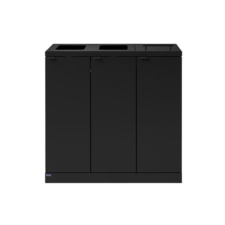 bica Avfallshantering 3x65L kombo svart - Lyreco - Städ och hygien - Avfallshantering och källsortering - Sortering och återvinning