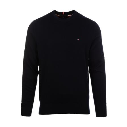 Tommy Hilfiger Round-neck Strik Blå, Herre Strik