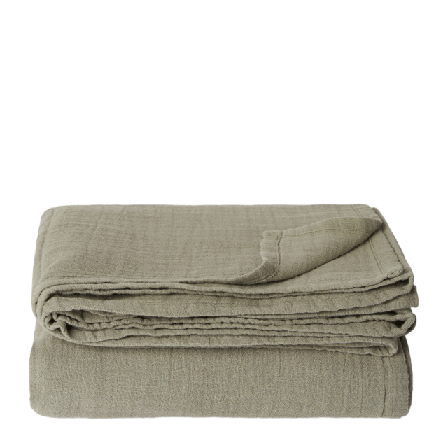 Åhléns Home Överkast i linnemix LEVINA 150x250 cm Grön ONESIZE